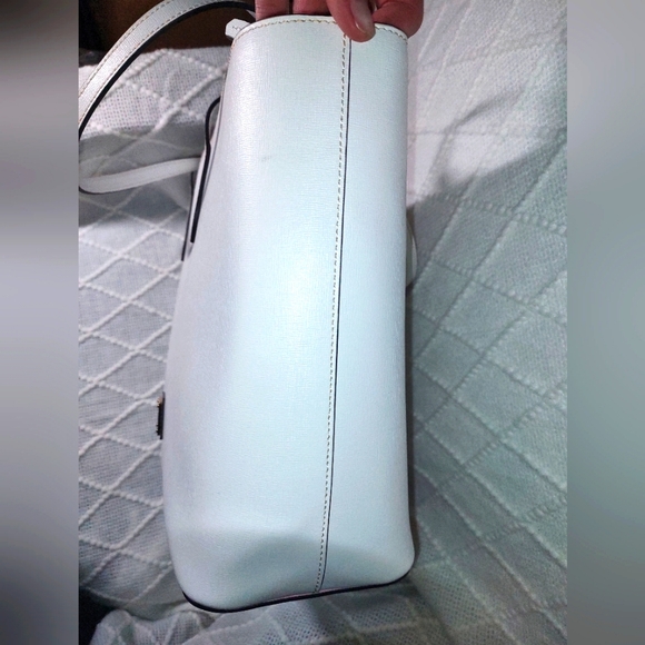 Dooney & Bourke EUC+ Saffiano Collection Large White Leather Shopper Tote Bag - Picture 10 of 16